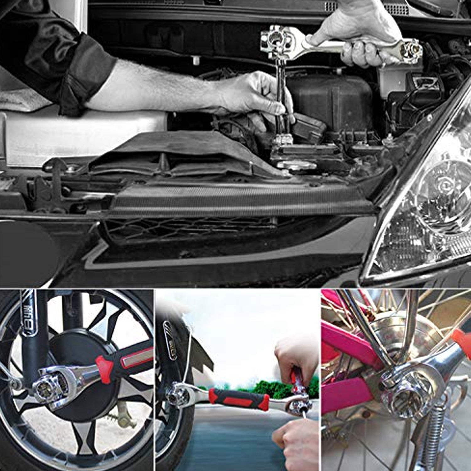 9044l 48 in 1 wrench Swivel Head Multi Tool Spanner Tools Socket Works with Spline Bolts Multi function Universal Furniture Car Repair 9044l 48 in 1 wrench Swivel Head Multi Tool Spanner Tools Socket Works with Spline Bolts Multi function Universal Furniture Car Repair